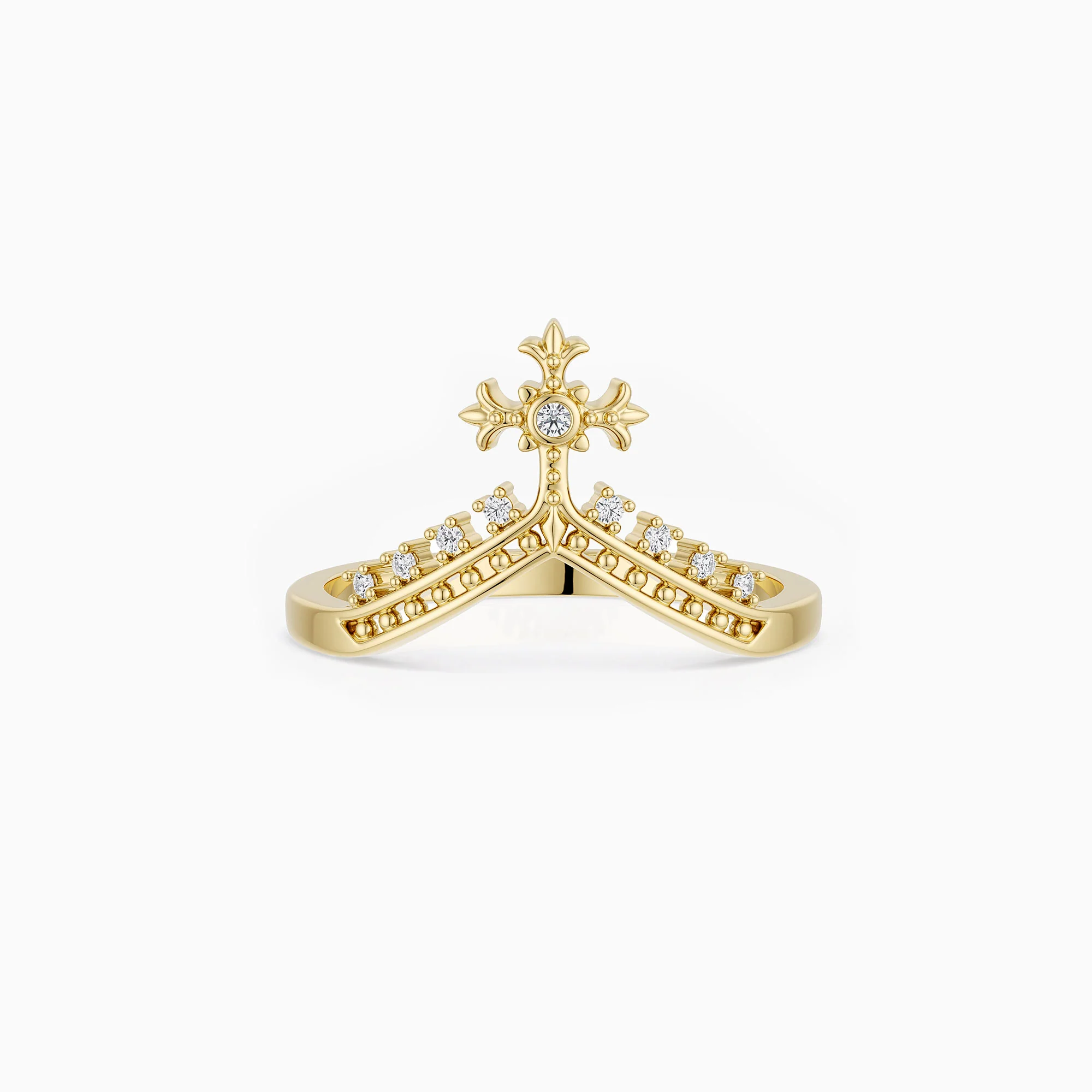 Lucia Cross Topaz V Shape Ring